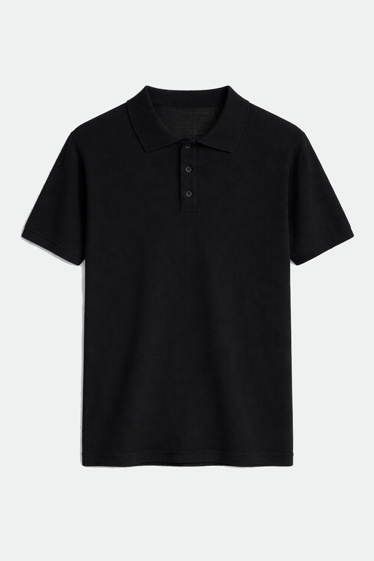 Antioch Sarı Örgü Dokulu Polo Yaka Erkek T-Shirt