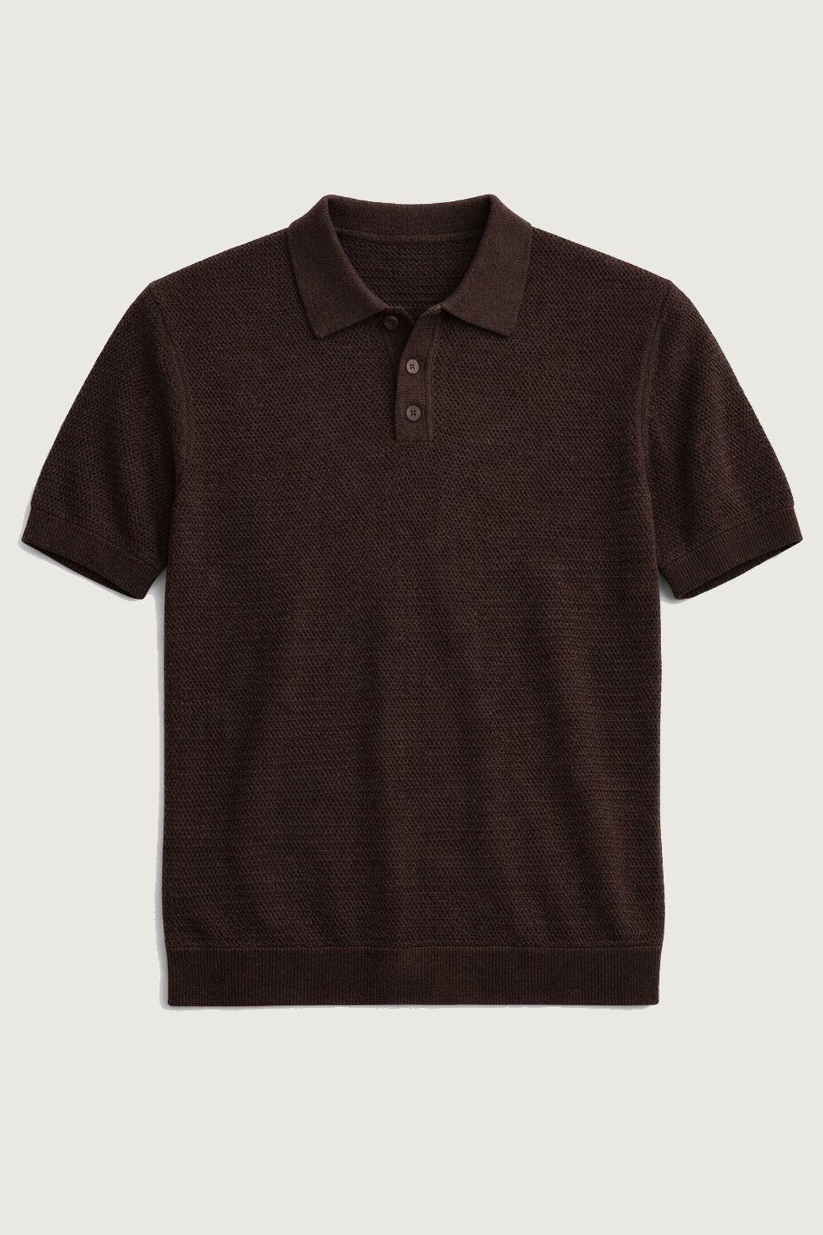 Antioch Sarı Örgü Dokulu Polo Yaka Erkek T-Shirt