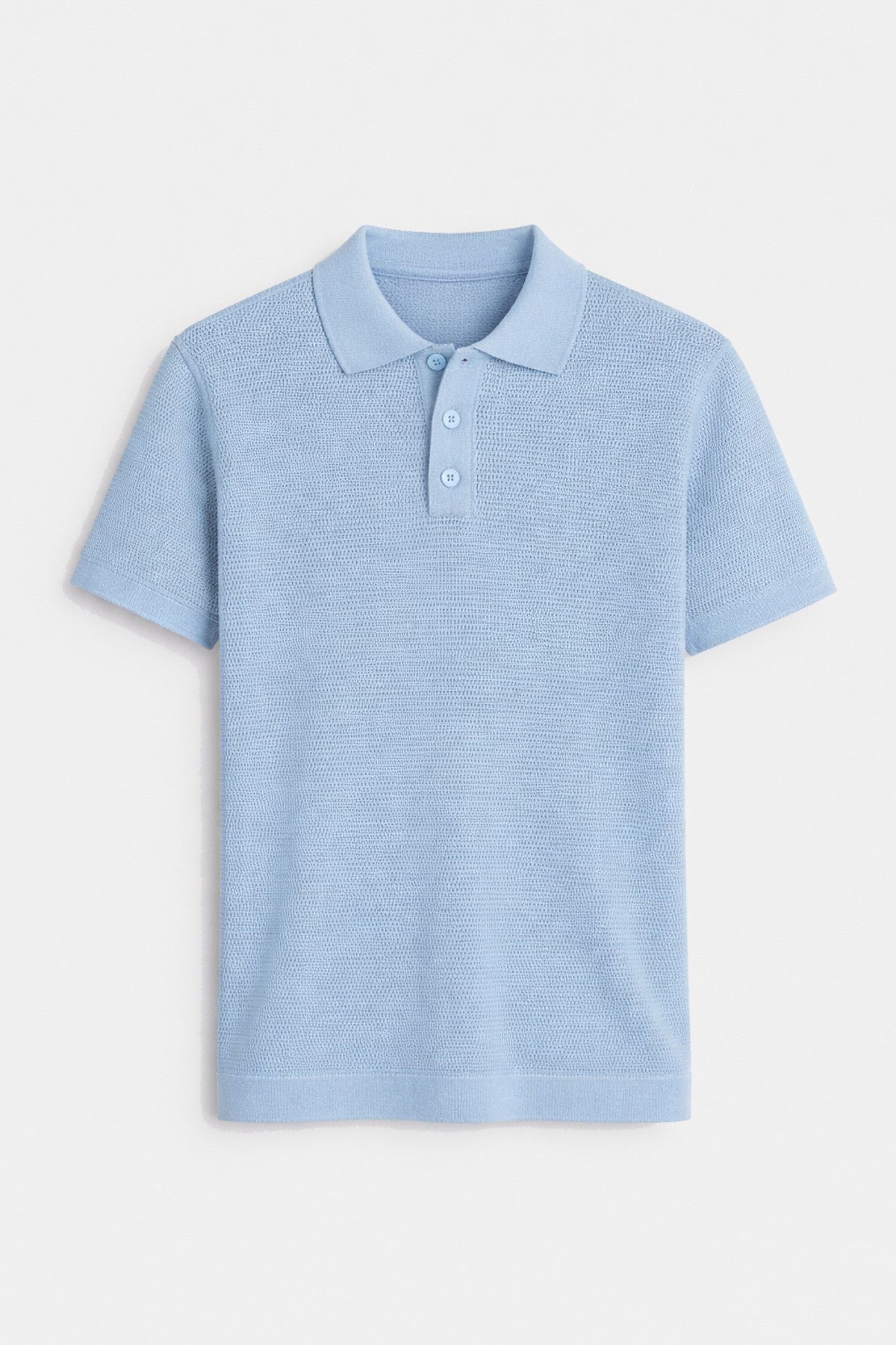 Antioch Sarı Örgü Dokulu Polo Yaka Erkek T-Shirt