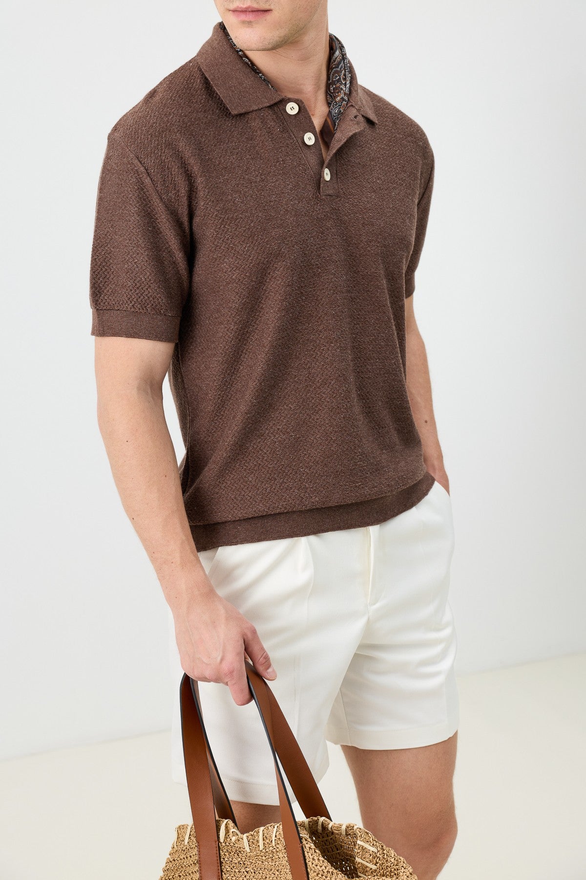 Antioch Siyah Dokulu Polo Yaka Triko Erkek T-Shirt