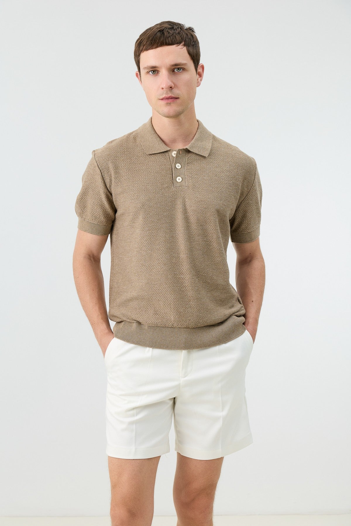 Antioch Siyah Dokulu Polo Yaka Triko Erkek T-Shirt
