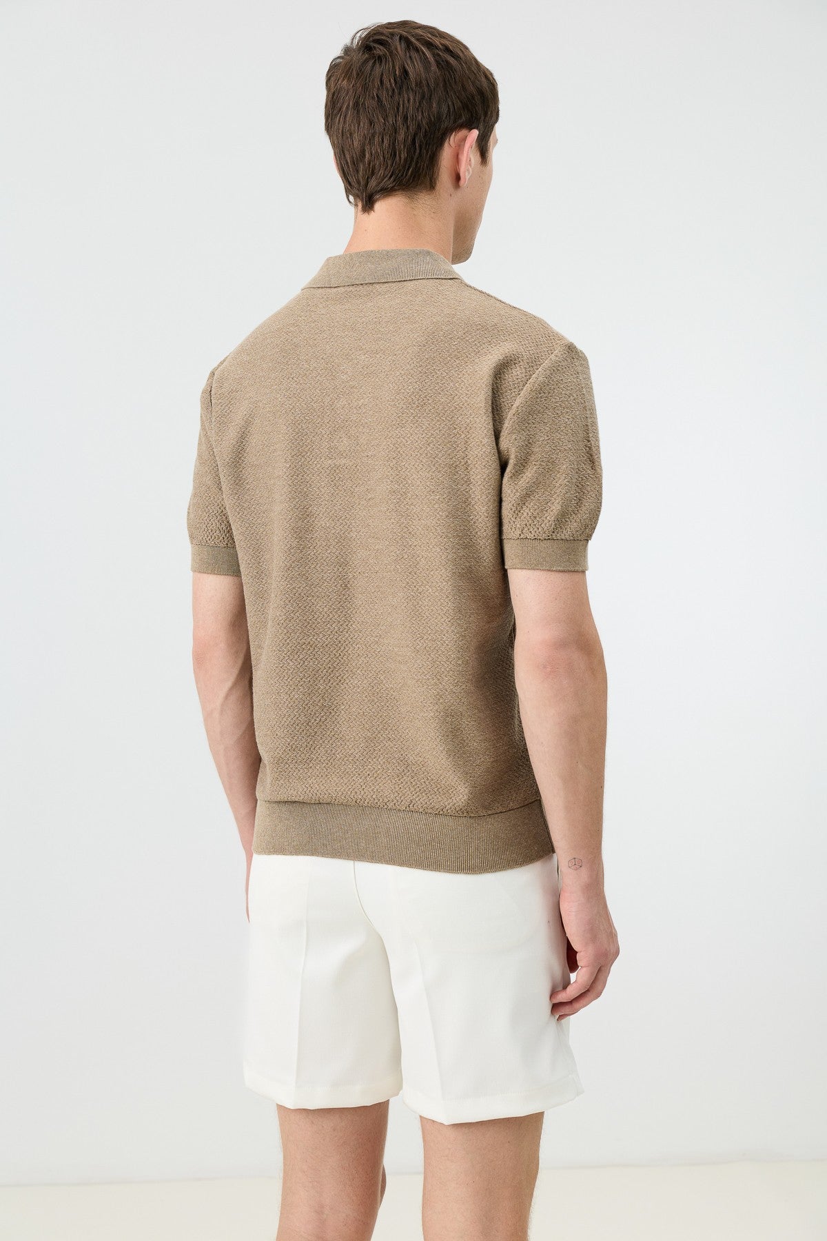 Antioch Siyah Dokulu Polo Yaka Triko Erkek T-Shirt