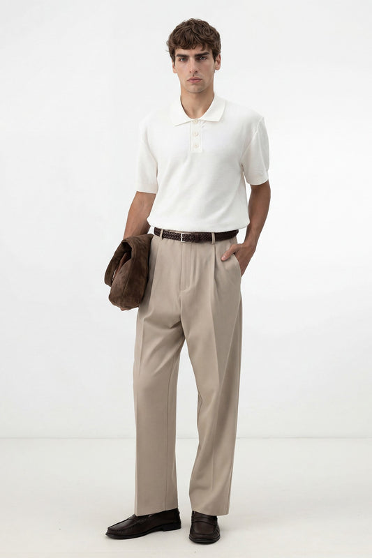 Antioch Siyah Dokulu Polo Yaka Triko Erkek T-Shirt