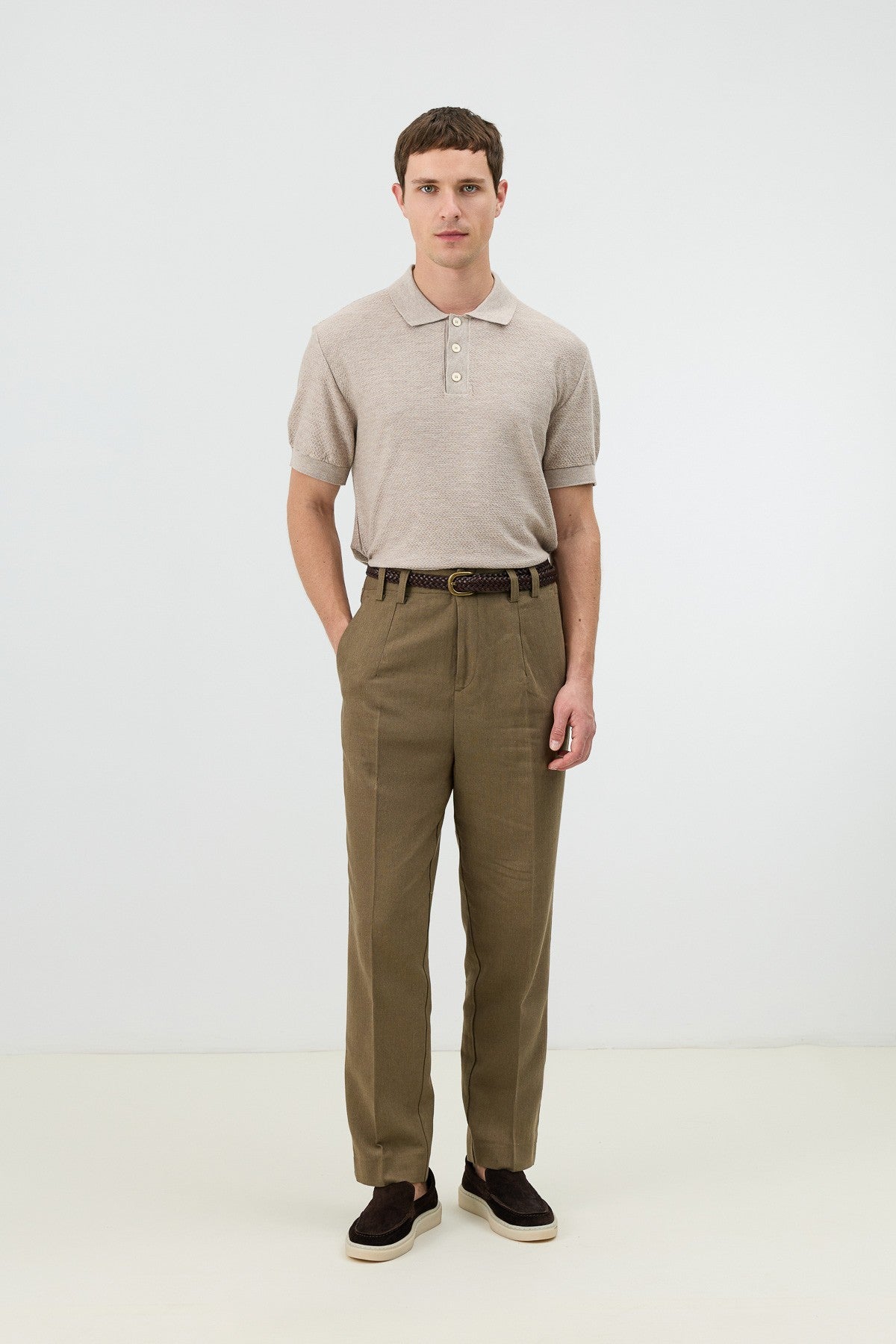 Antioch Siyah Dokulu Polo Yaka Triko Erkek T-Shirt
