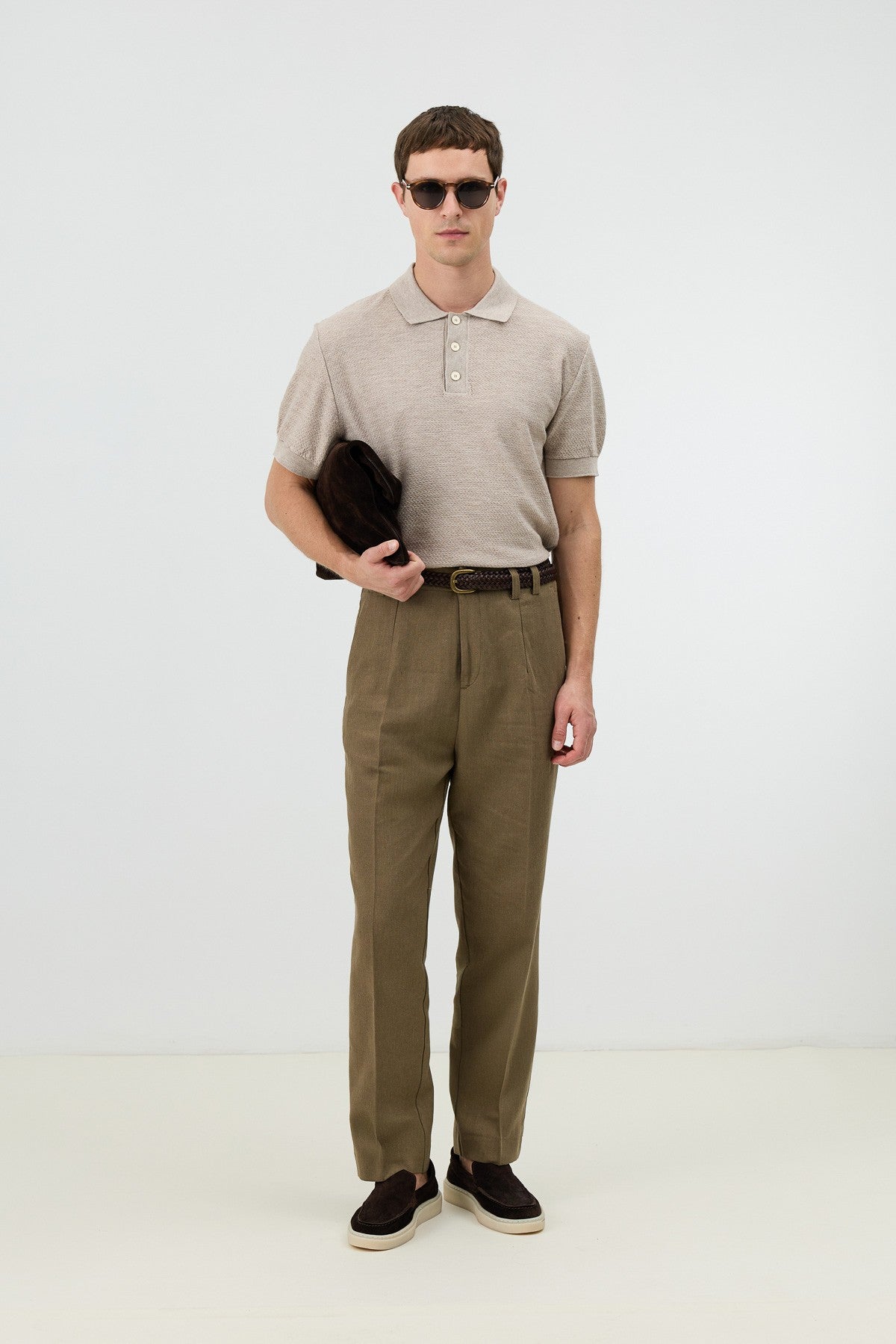 Antioch Siyah Dokulu Polo Yaka Triko Erkek T-Shirt