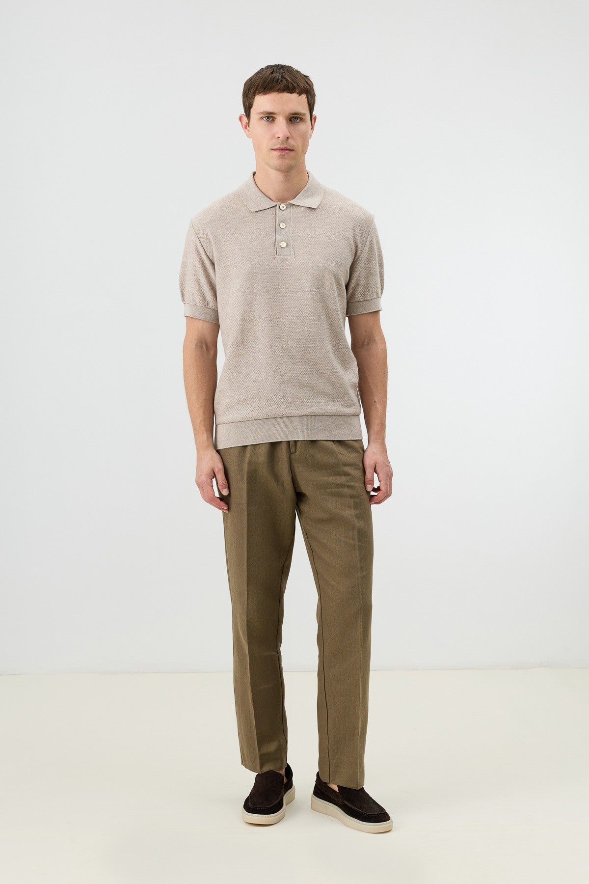 Antioch Siyah Dokulu Polo Yaka Triko Erkek T-Shirt