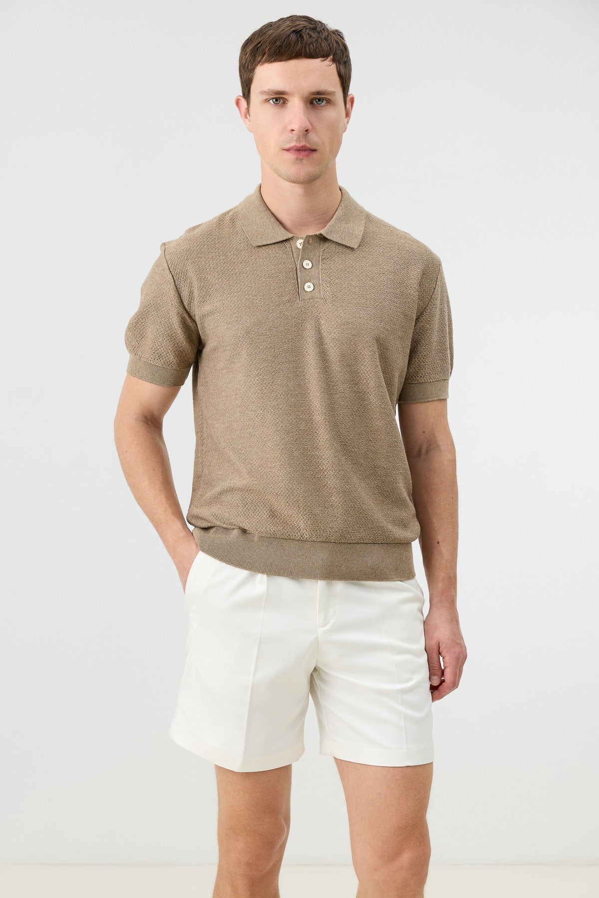 Antioch Siyah Dokulu Polo Yaka Triko Erkek T-Shirt