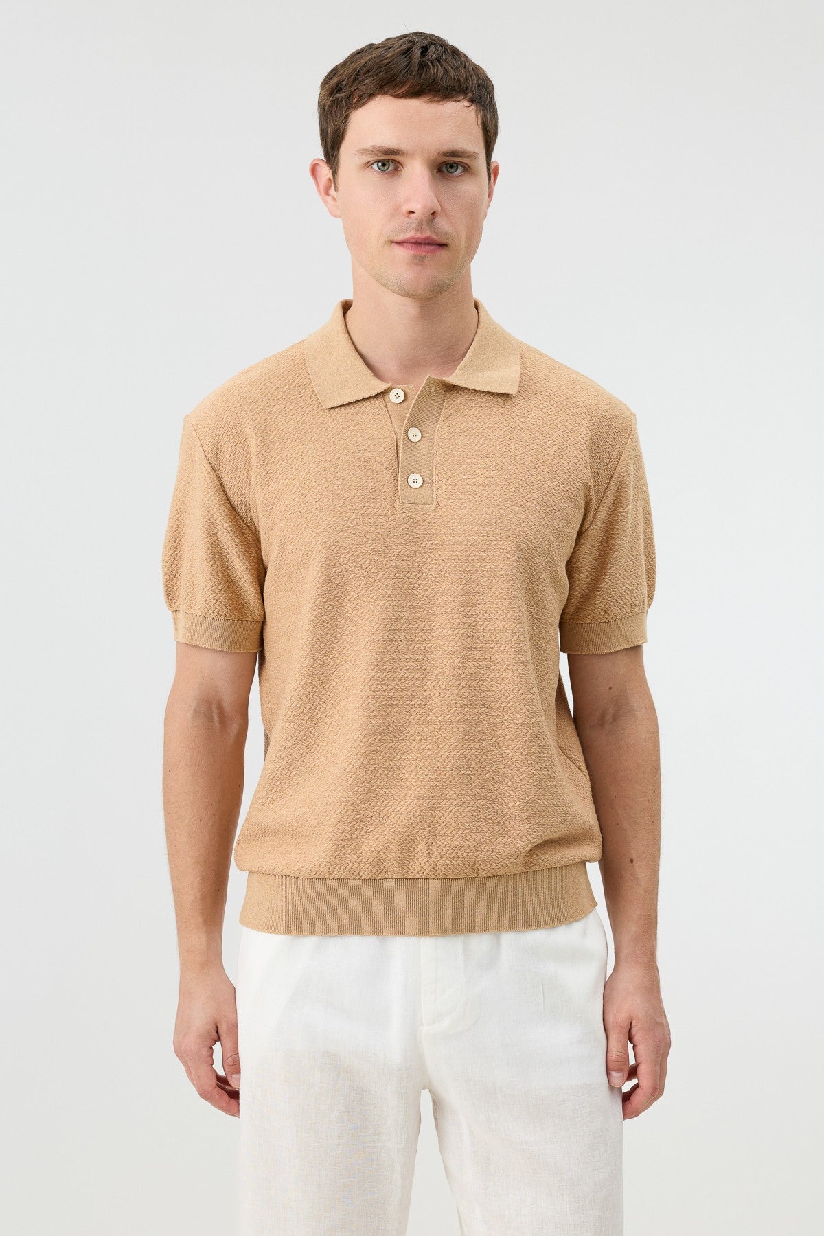 Antioch Siyah Dokulu Polo Yaka Triko Erkek T-Shirt