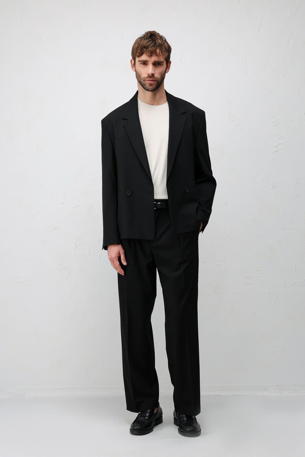 Antioch Siyah Relaxed Fit Erkek Blazer Ceket