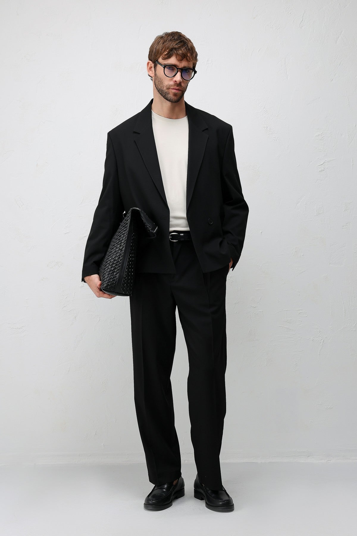 Antioch Siyah Relaxed Fit Erkek Blazer Ceket