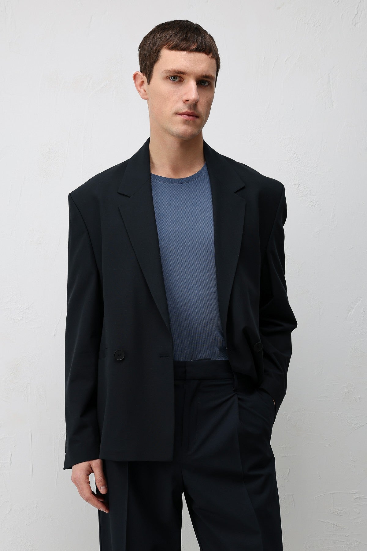Antioch Siyah Relaxed Fit Erkek Blazer Ceket