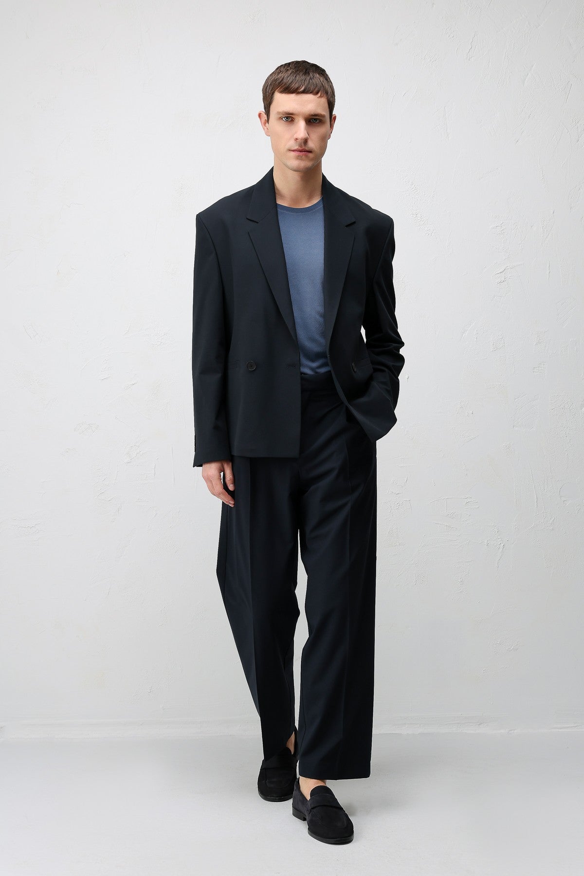 Antioch Siyah Relaxed Fit Erkek Blazer Ceket