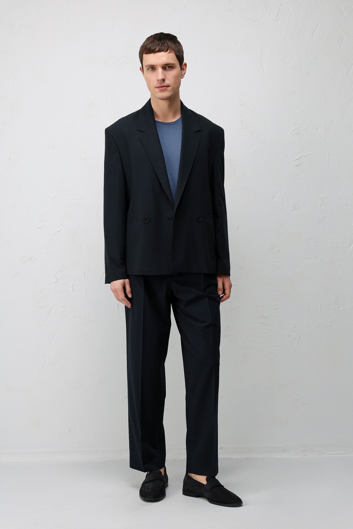 Antioch Siyah Relaxed Fit Erkek Blazer Ceket