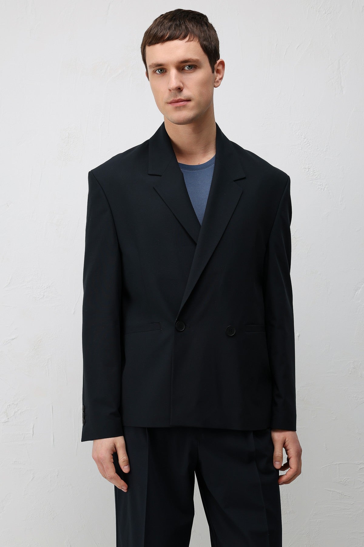Antioch Siyah Relaxed Fit Erkek Blazer Ceket