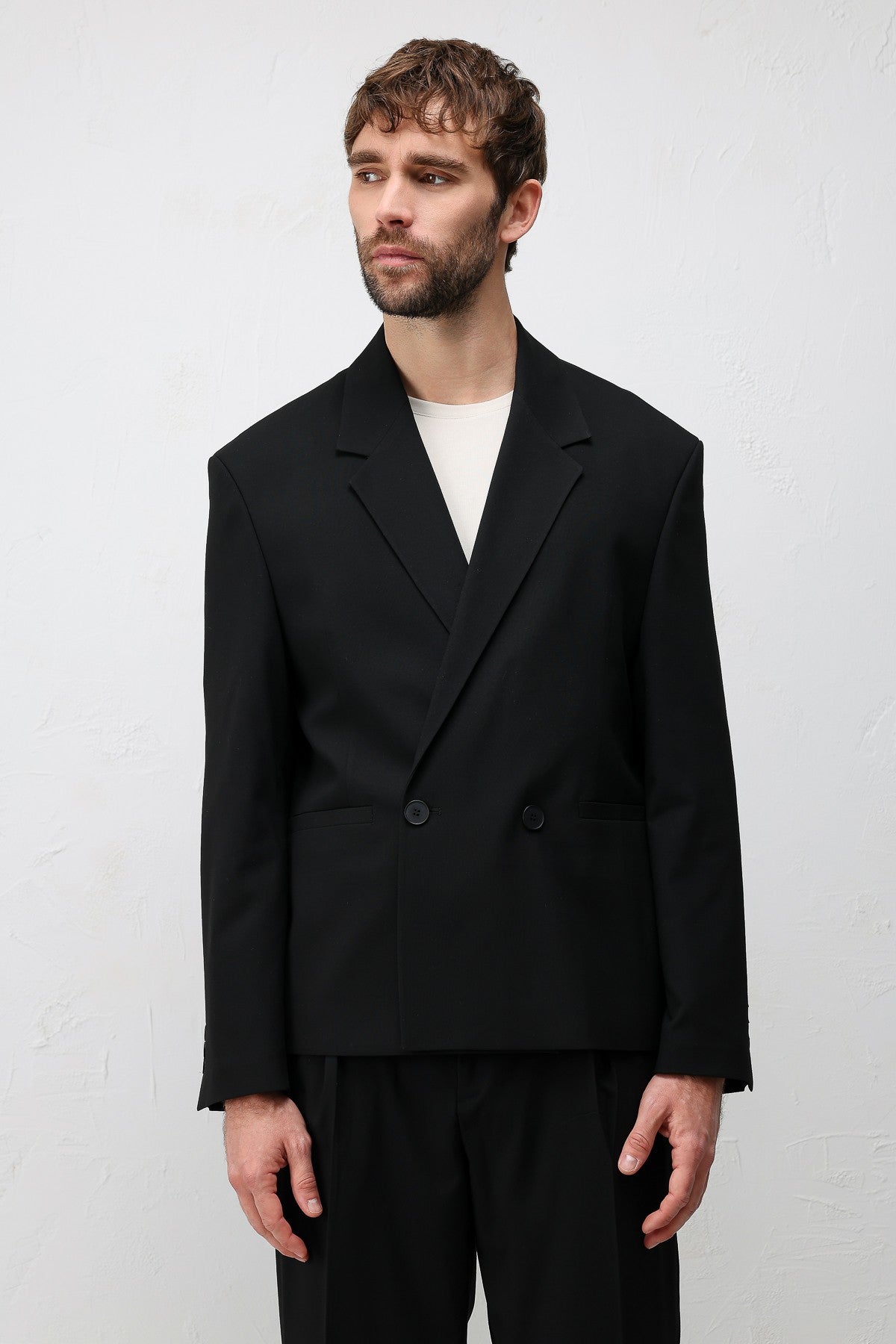 Antioch Siyah Relaxed Fit Erkek Blazer Ceket