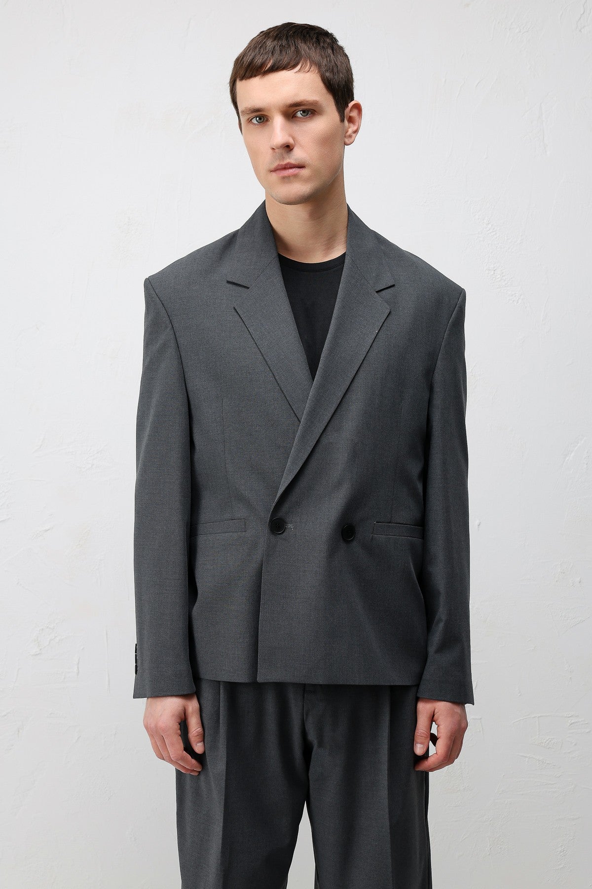 Antioch Siyah Relaxed Fit Erkek Blazer Ceket