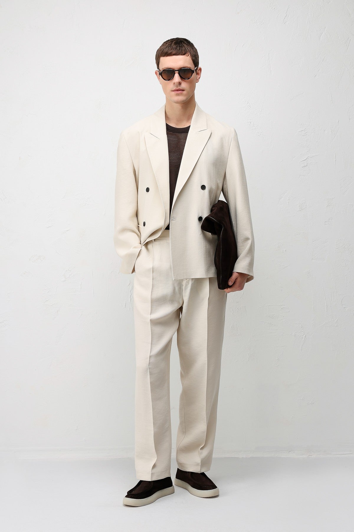 Antioch Siyah Modal Karışımlı Relaxed Fit Erkek Blazer Ceket