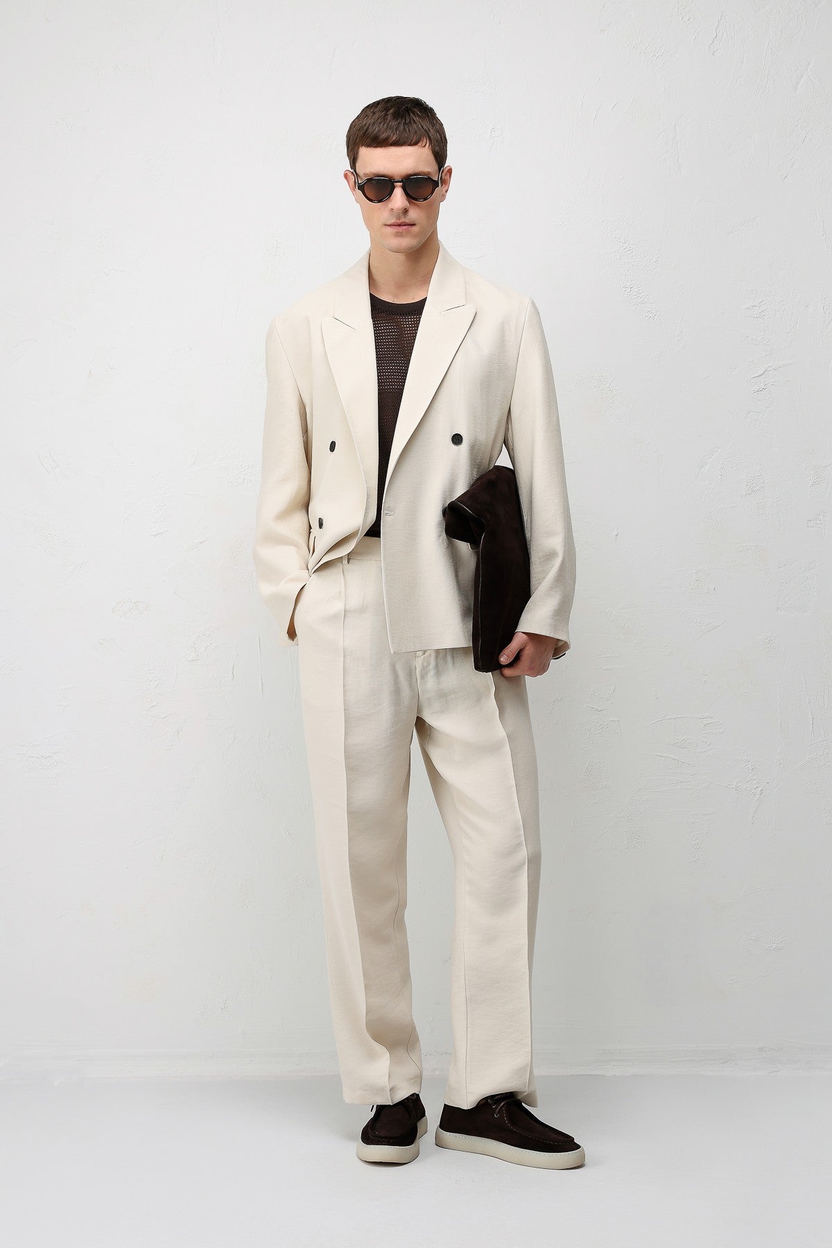 Antioch Siyah Modal Karışımlı Relaxed Fit Erkek Blazer Ceket