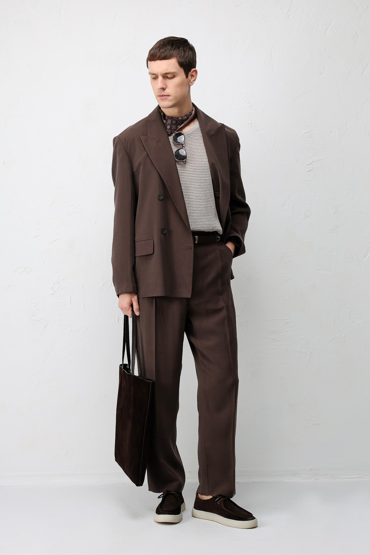 Antioch Siyah Modal Karışımlı Relaxed Fit Erkek Blazer Ceket