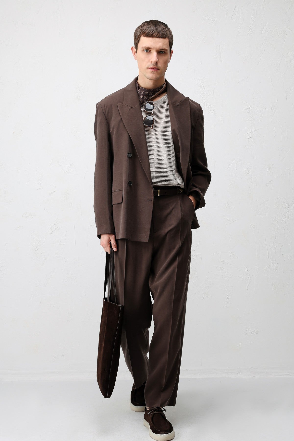 Antioch Siyah Modal Karışımlı Relaxed Fit Erkek Blazer Ceket
