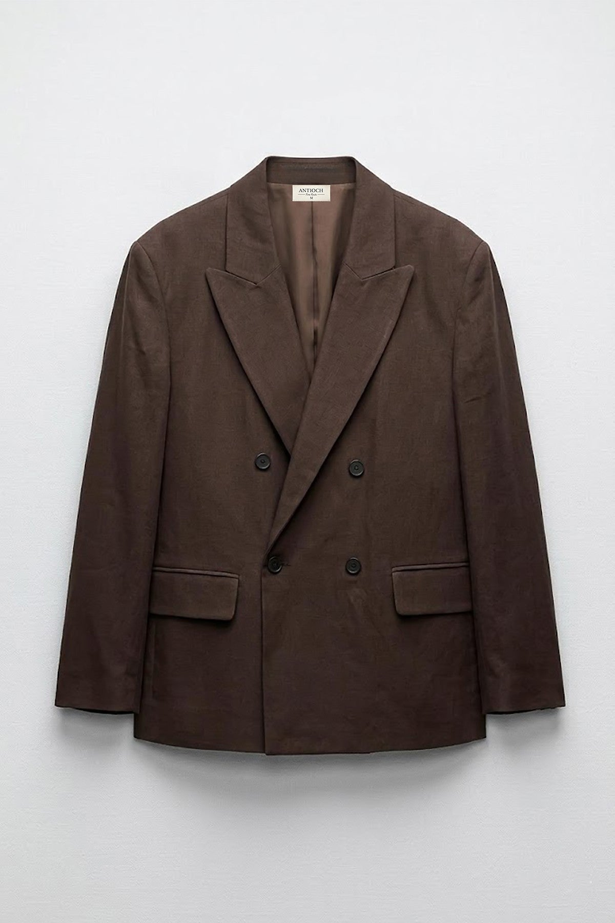 Antioch Siyah Modal Karışımlı Relaxed Fit Erkek Blazer Ceket