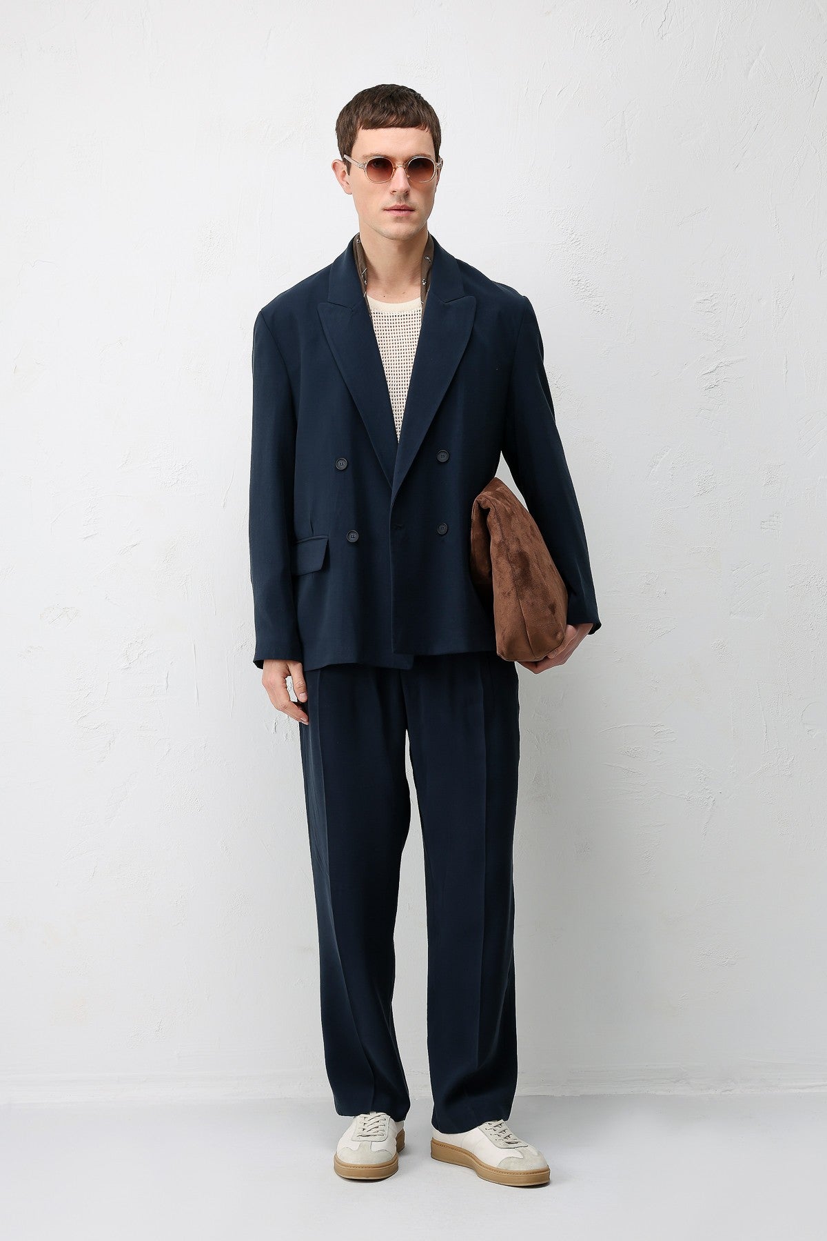 Antioch Siyah Modal Karışımlı Relaxed Fit Erkek Blazer Ceket