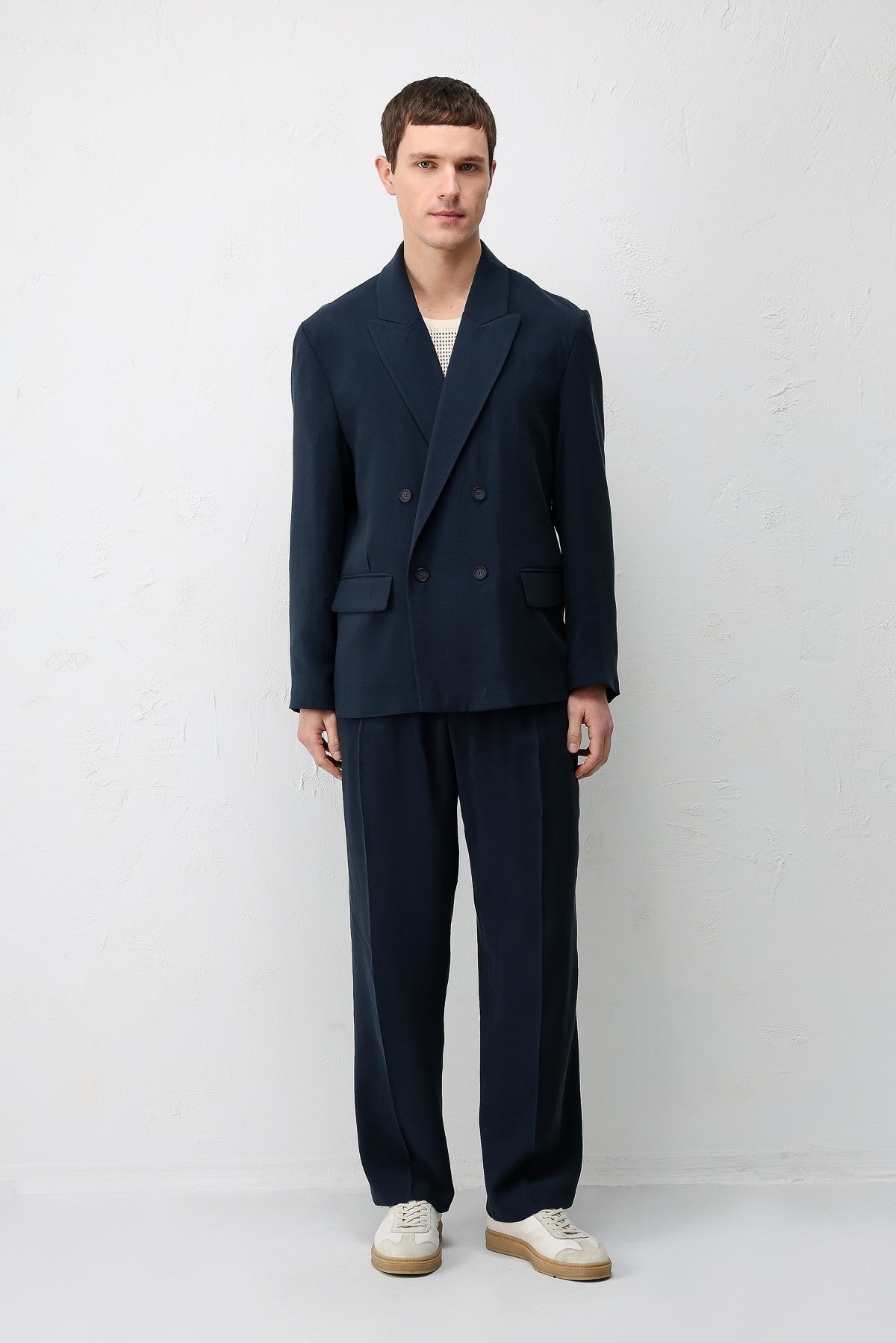 Antioch Siyah Modal Karışımlı Relaxed Fit Erkek Blazer Ceket