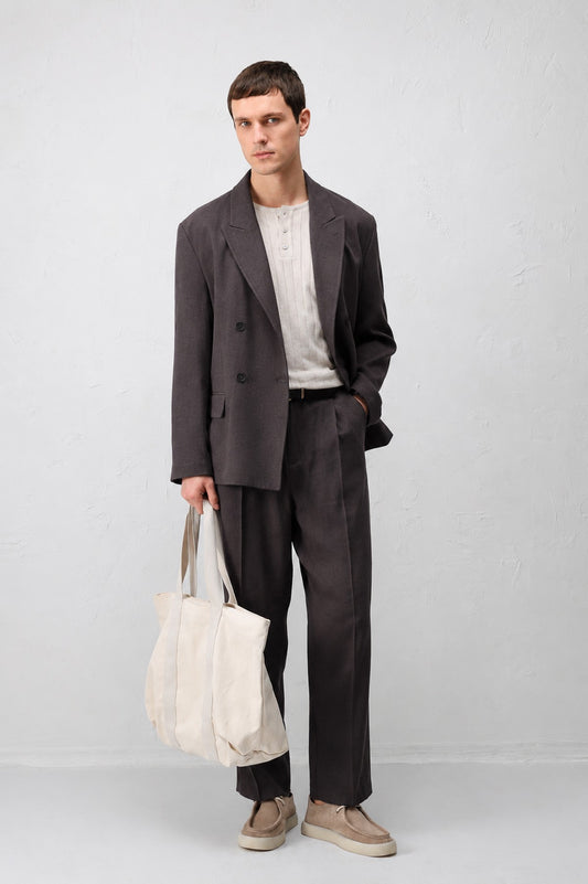 Modal Karışımlı Relaxed Fit Erkek Blazer Ceket