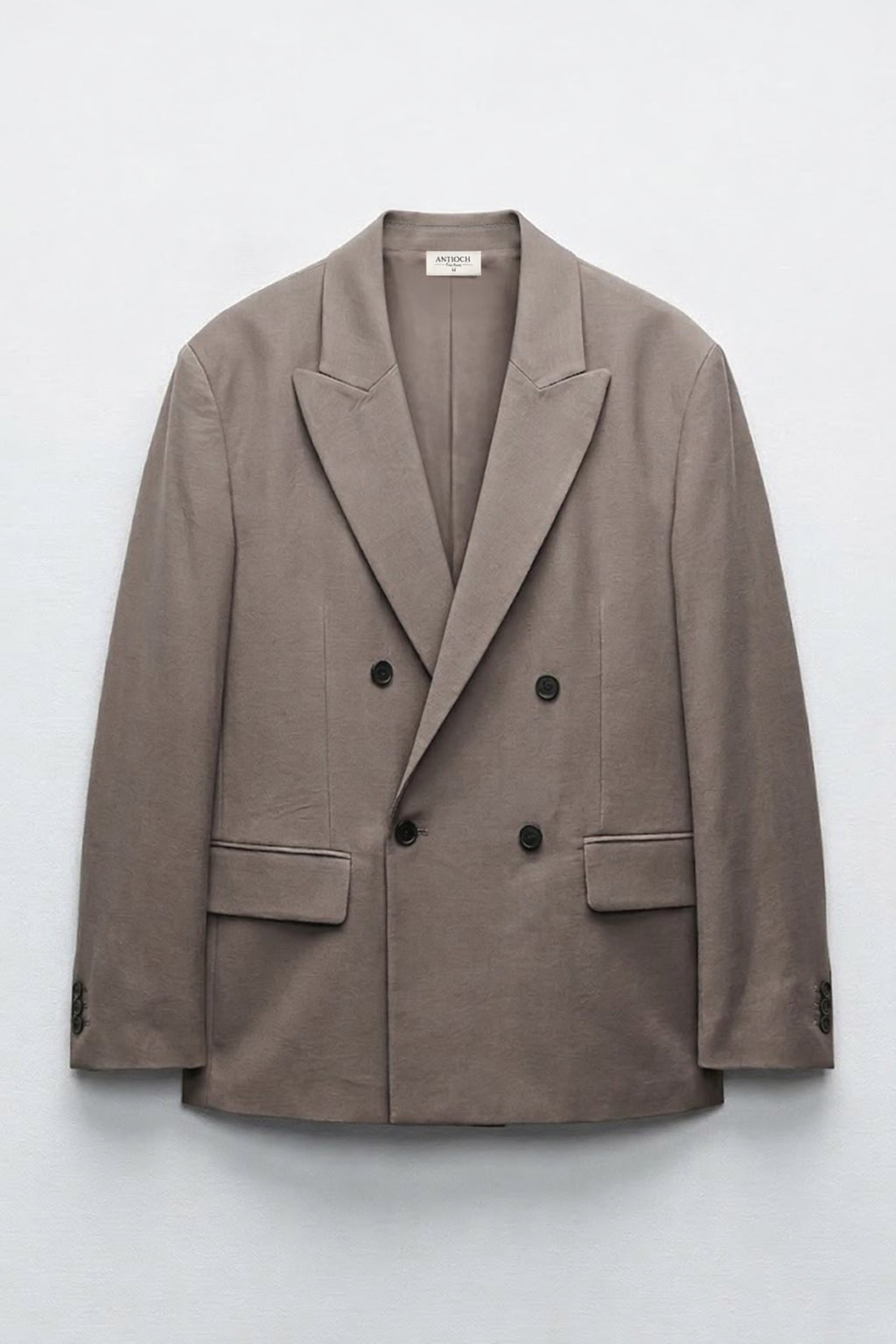 Antioch Siyah Modal Karışımlı Relaxed Fit Erkek Blazer Ceket