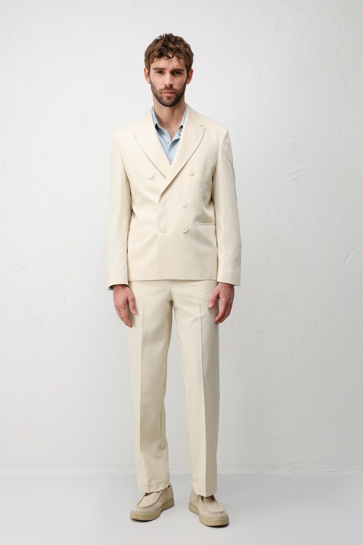 Antioch Kruvaze Relaxed Fit Erkek Blazer Ceket