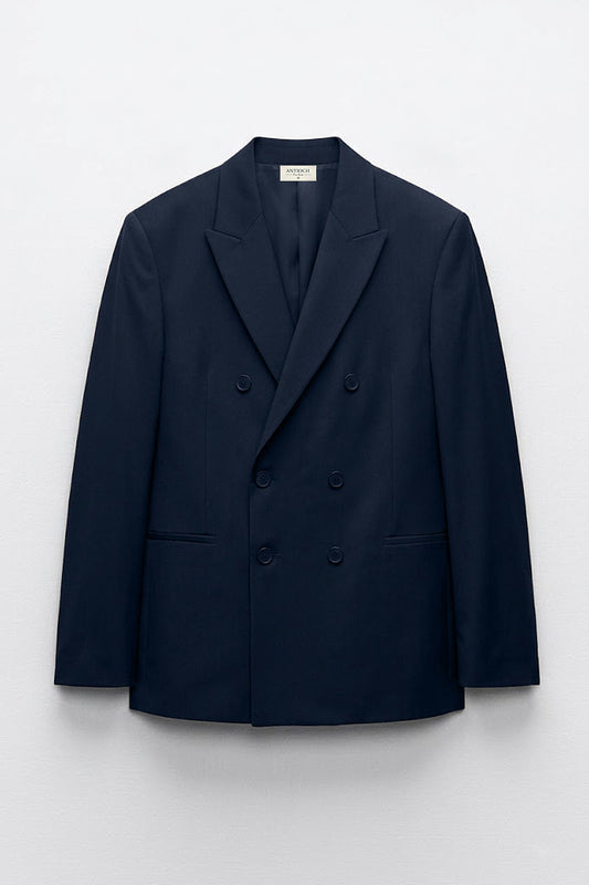 Antioch Kruvaze Relaxed Fit Erkek Blazer Ceket