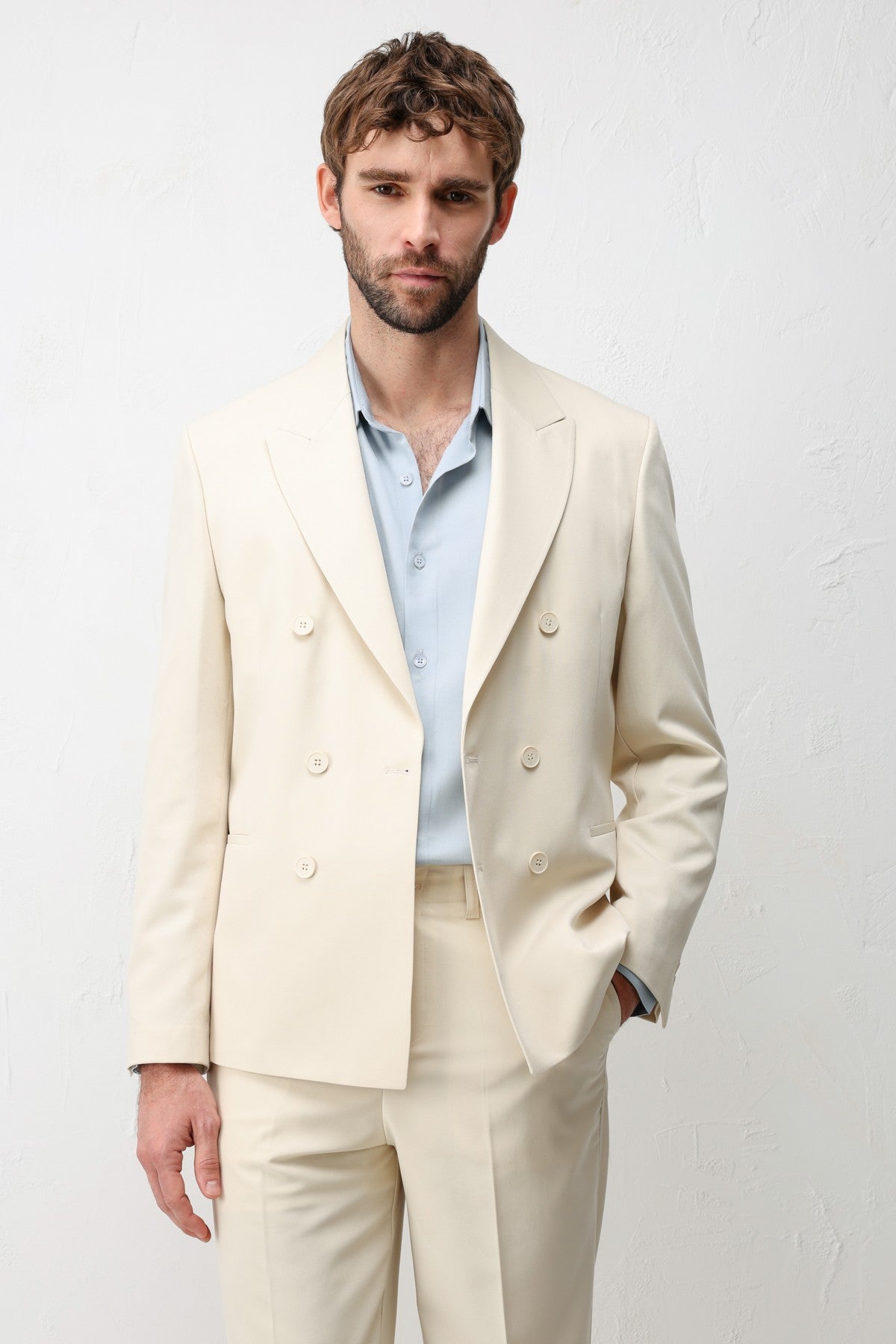 Antioch Kruvaze Relaxed Fit Erkek Blazer Ceket