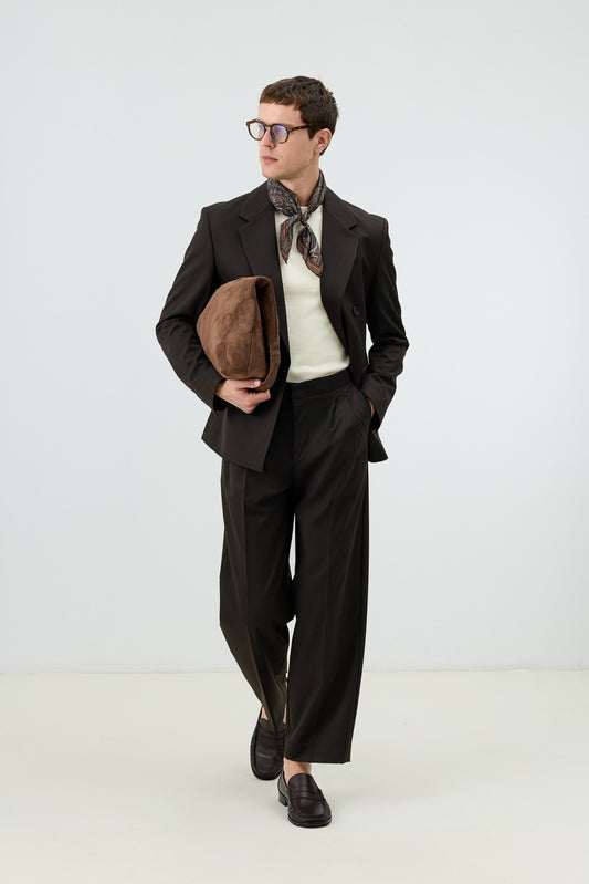 Antioch Relaxed Kruvaze Erkek Blazer Ceket