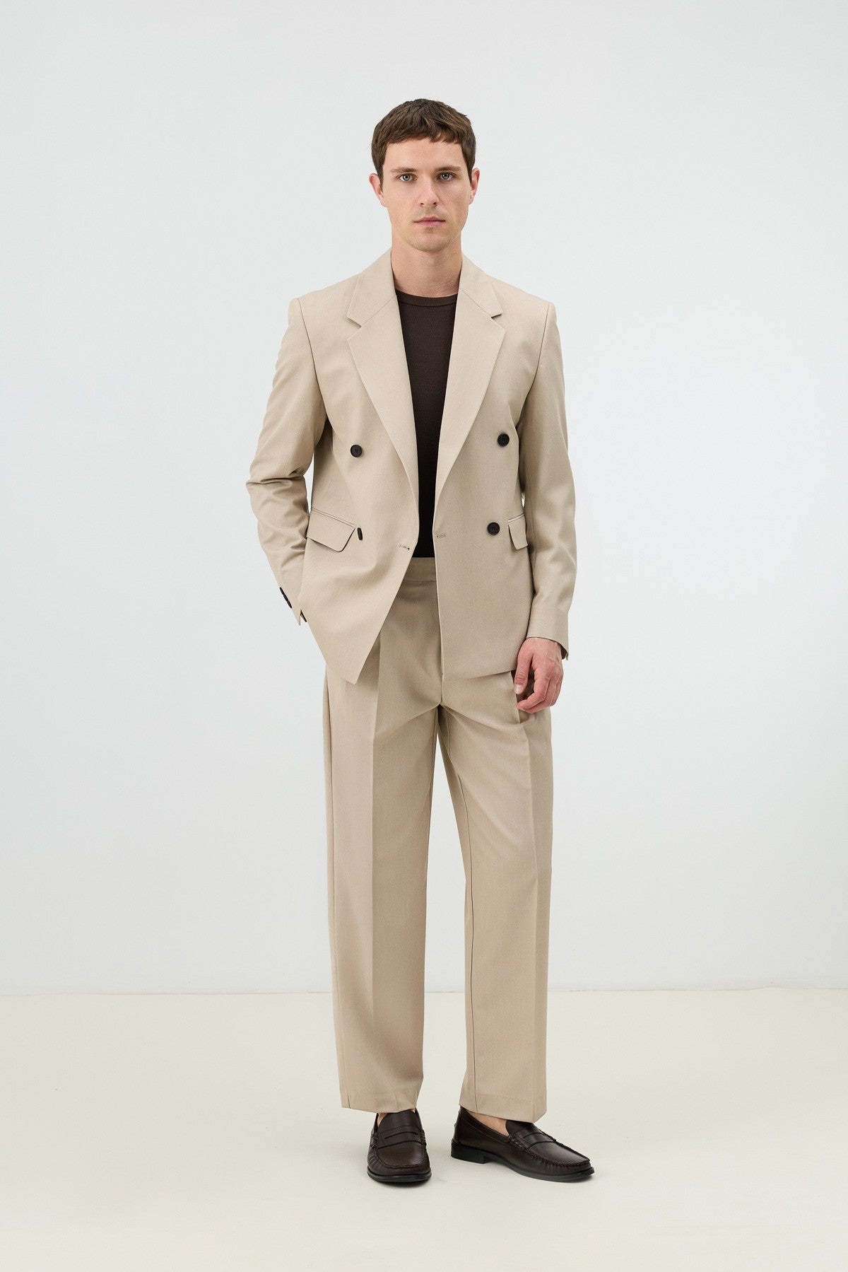 Antioch Relaxed Kruvaze Erkek Blazer Ceket