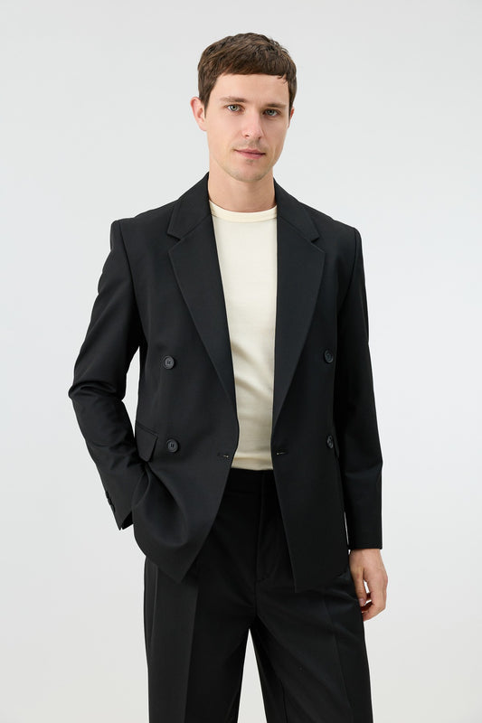 Antioch Relaxed Kruvaze Erkek Blazer Ceket