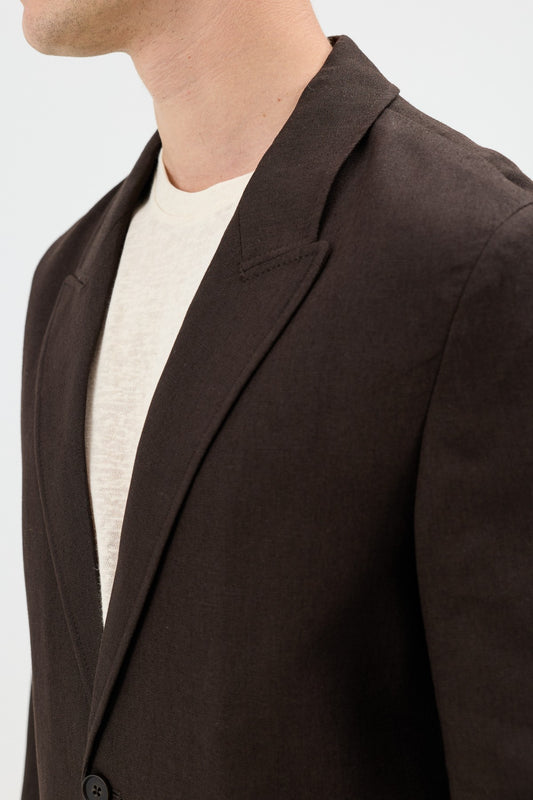 Antioch Keten Karışımlı Erkek Blazer Ceket