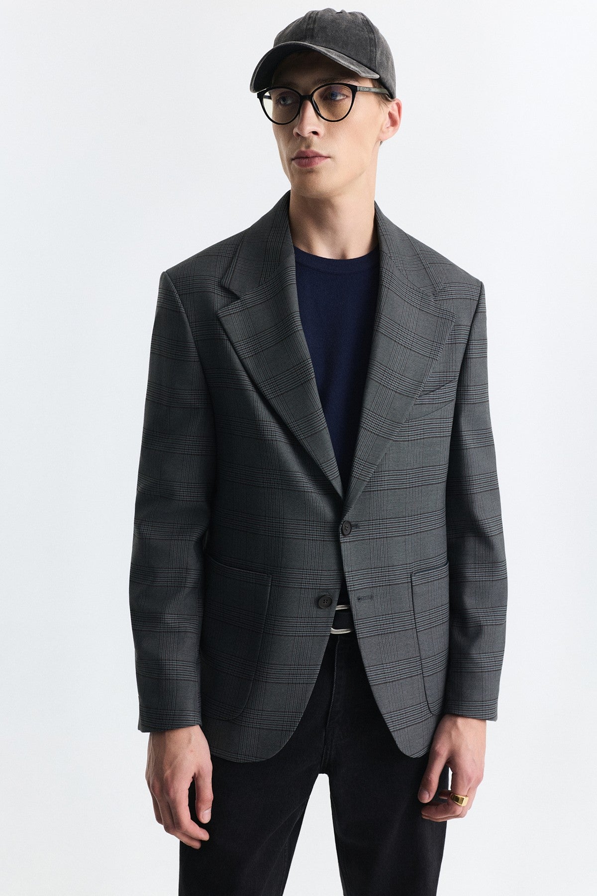 Ekose Relax Fit Blazer Ceket