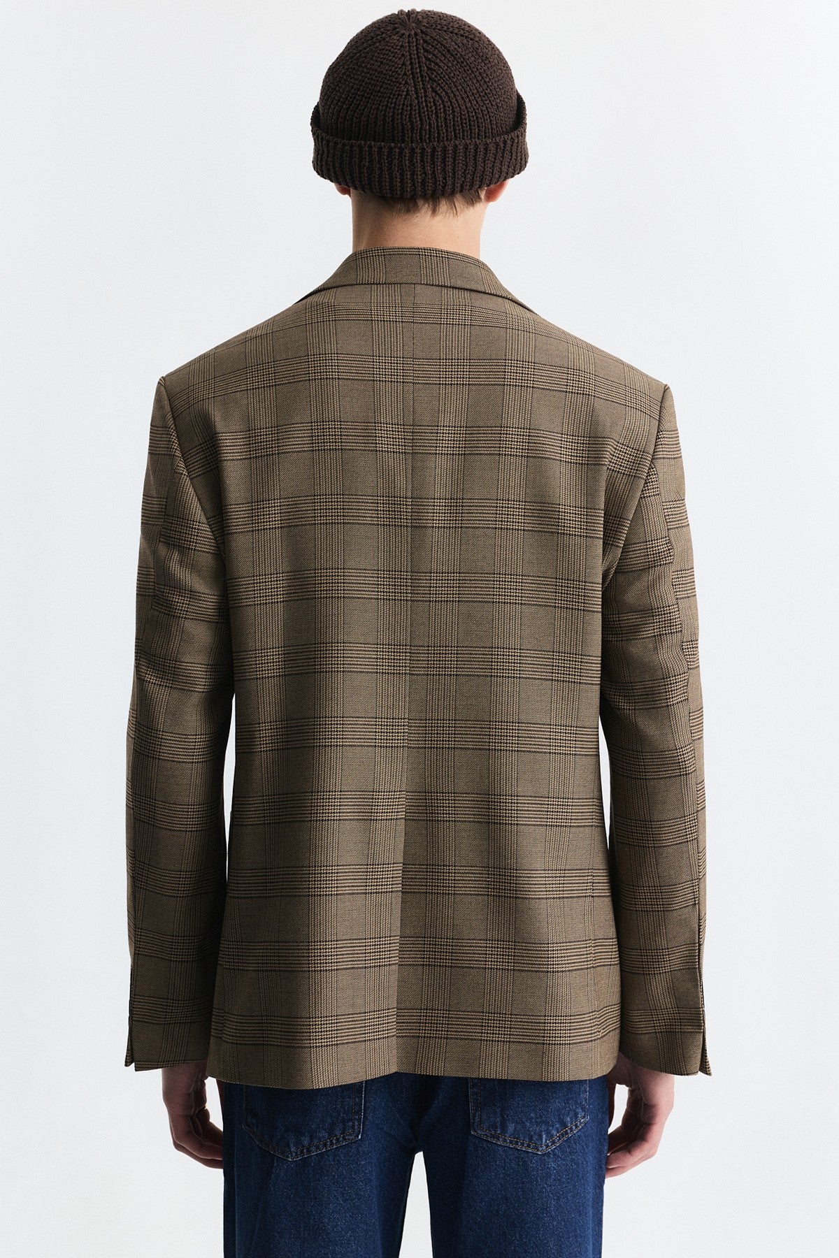 Ekose Relax Fit Blazer Ceket