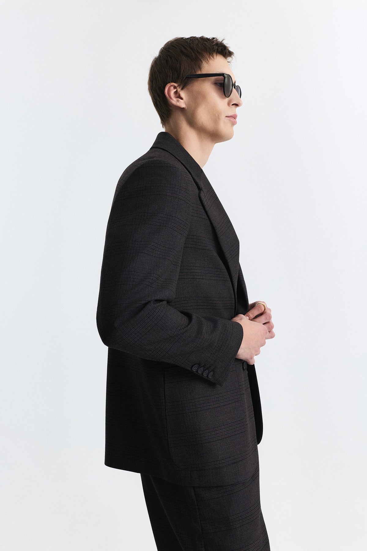 Ekose Relax Fit Blazer Ceket