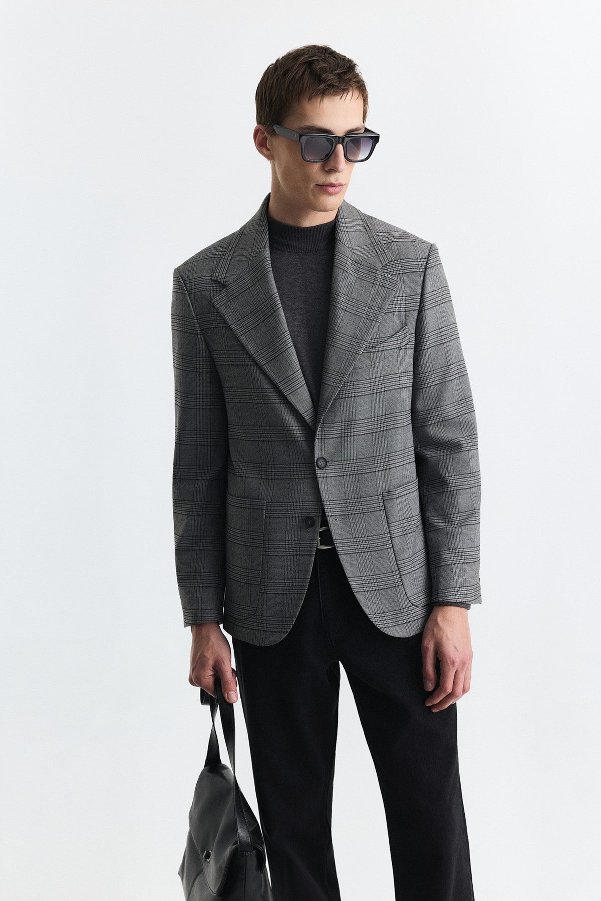 Ekose Relax Fit Blazer Ceket