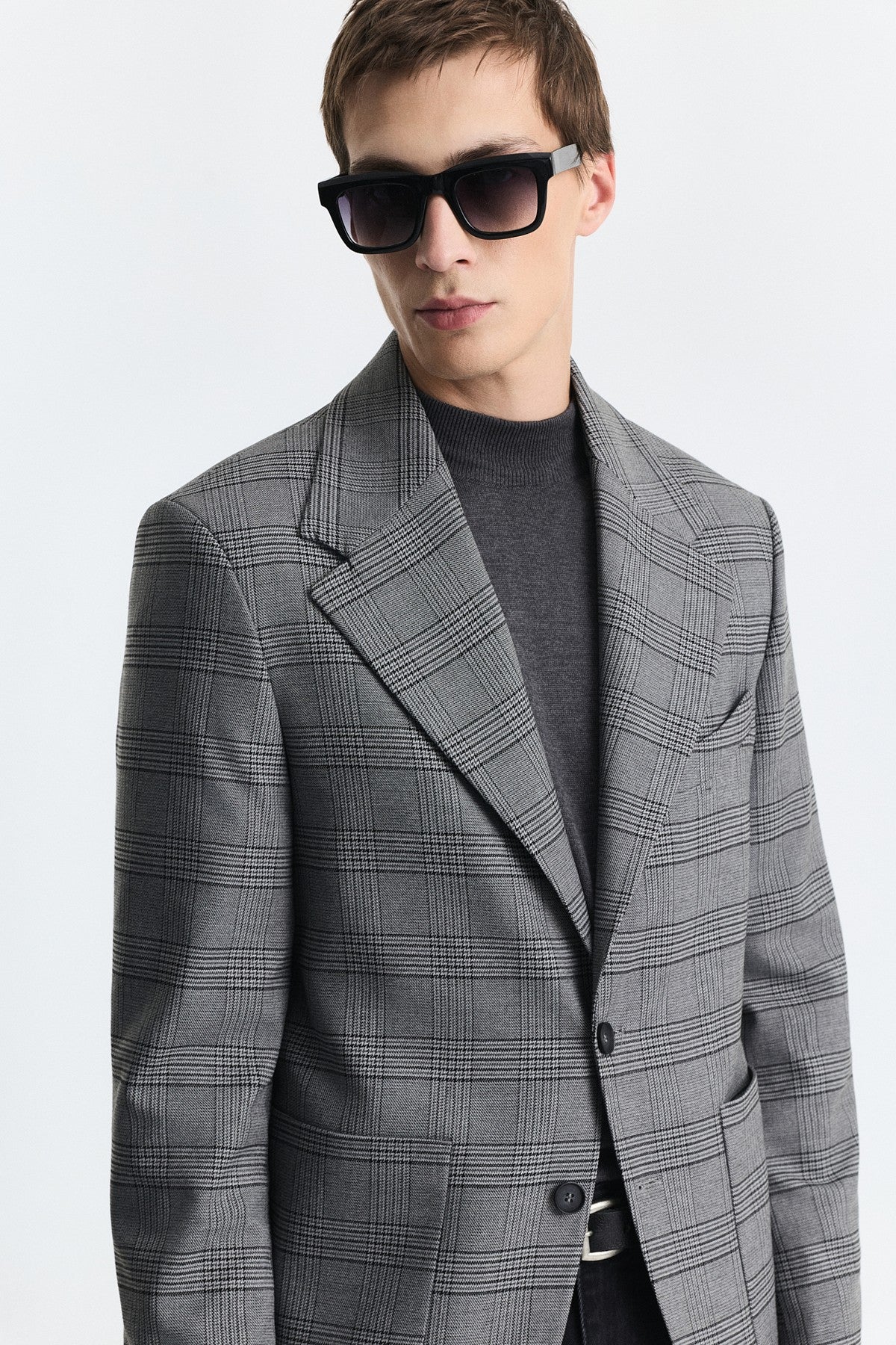 Ekose Relax Fit Blazer Ceket