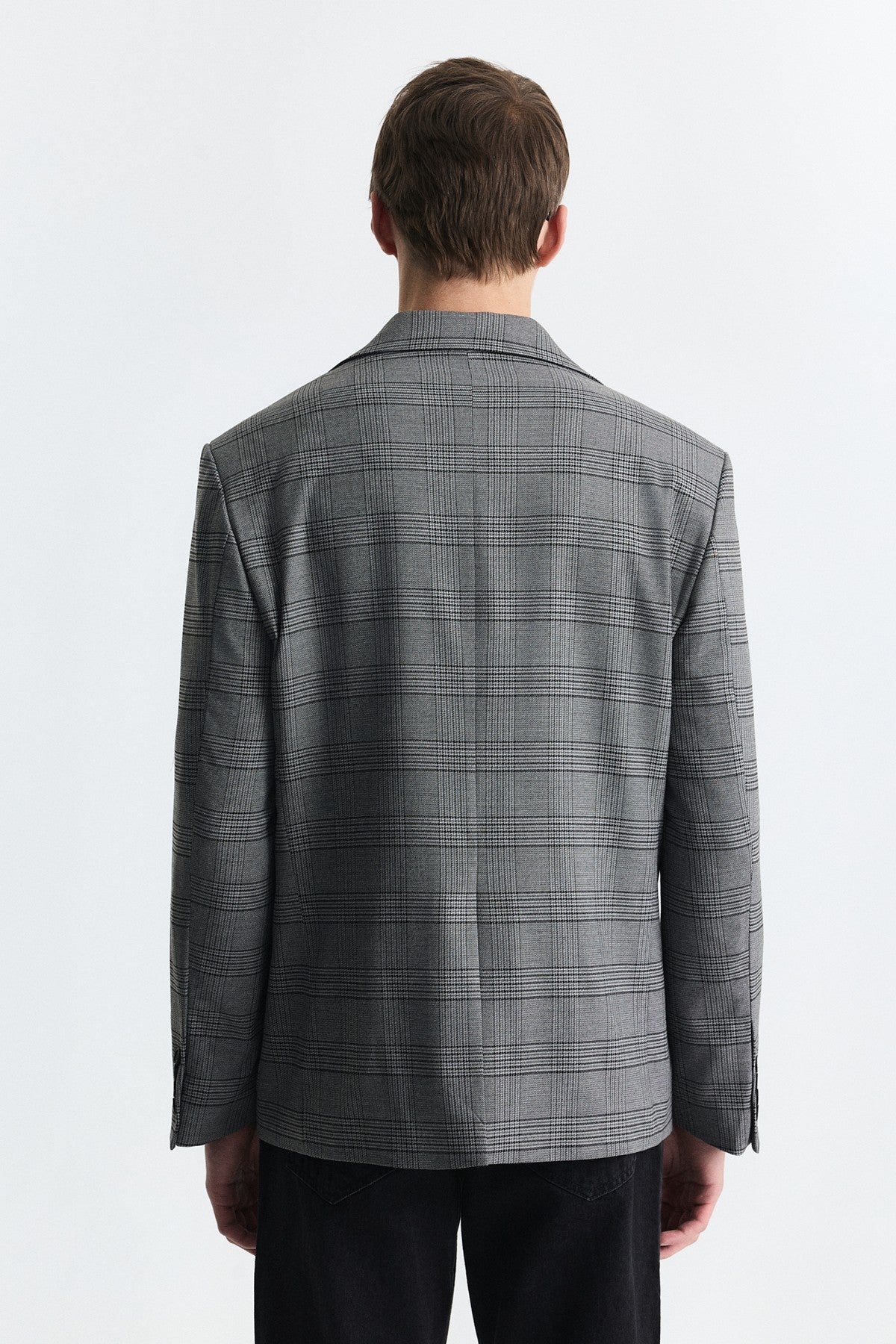 Ekose Relax Fit Blazer Ceket