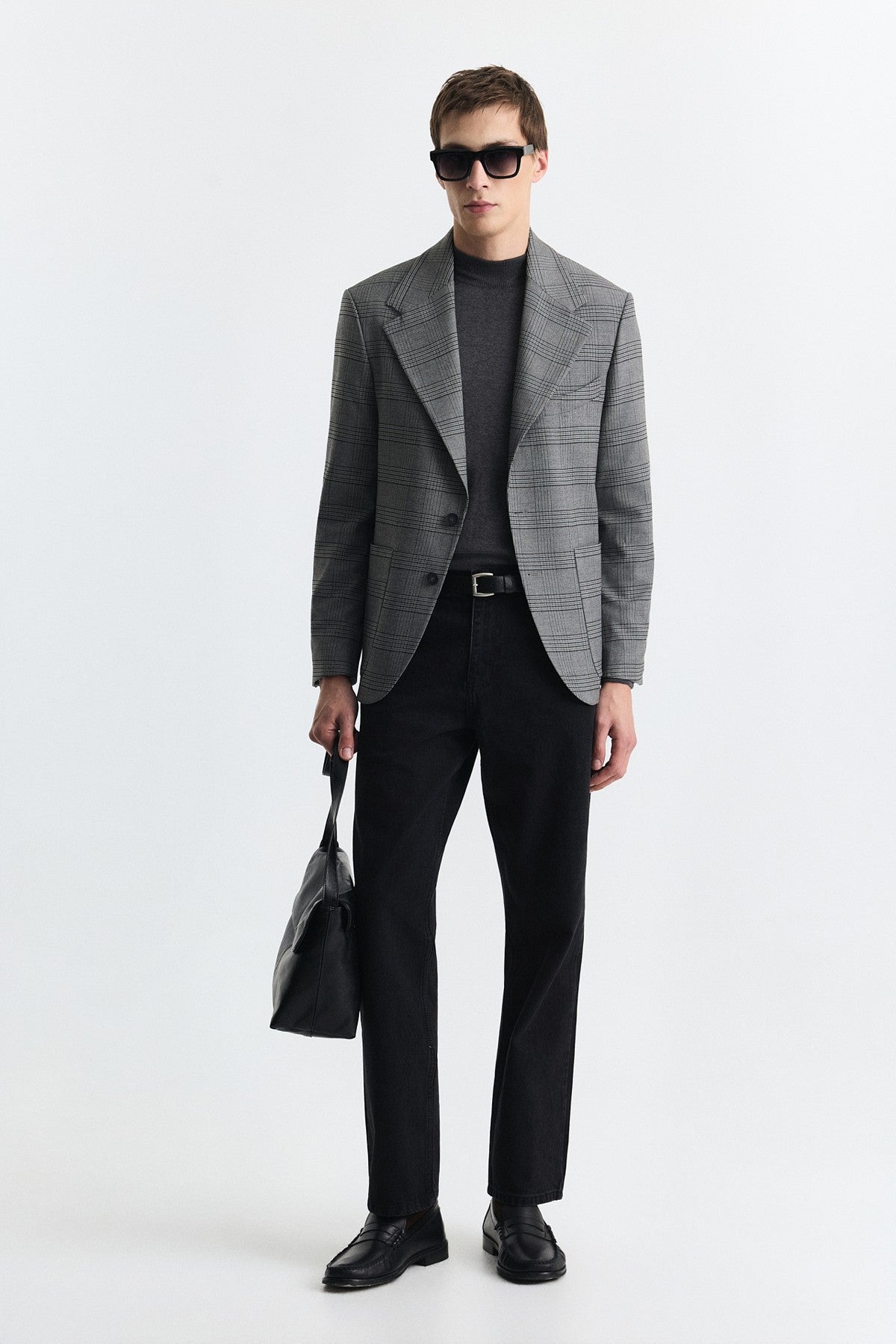 Ekose Relax Fit Blazer Ceket
