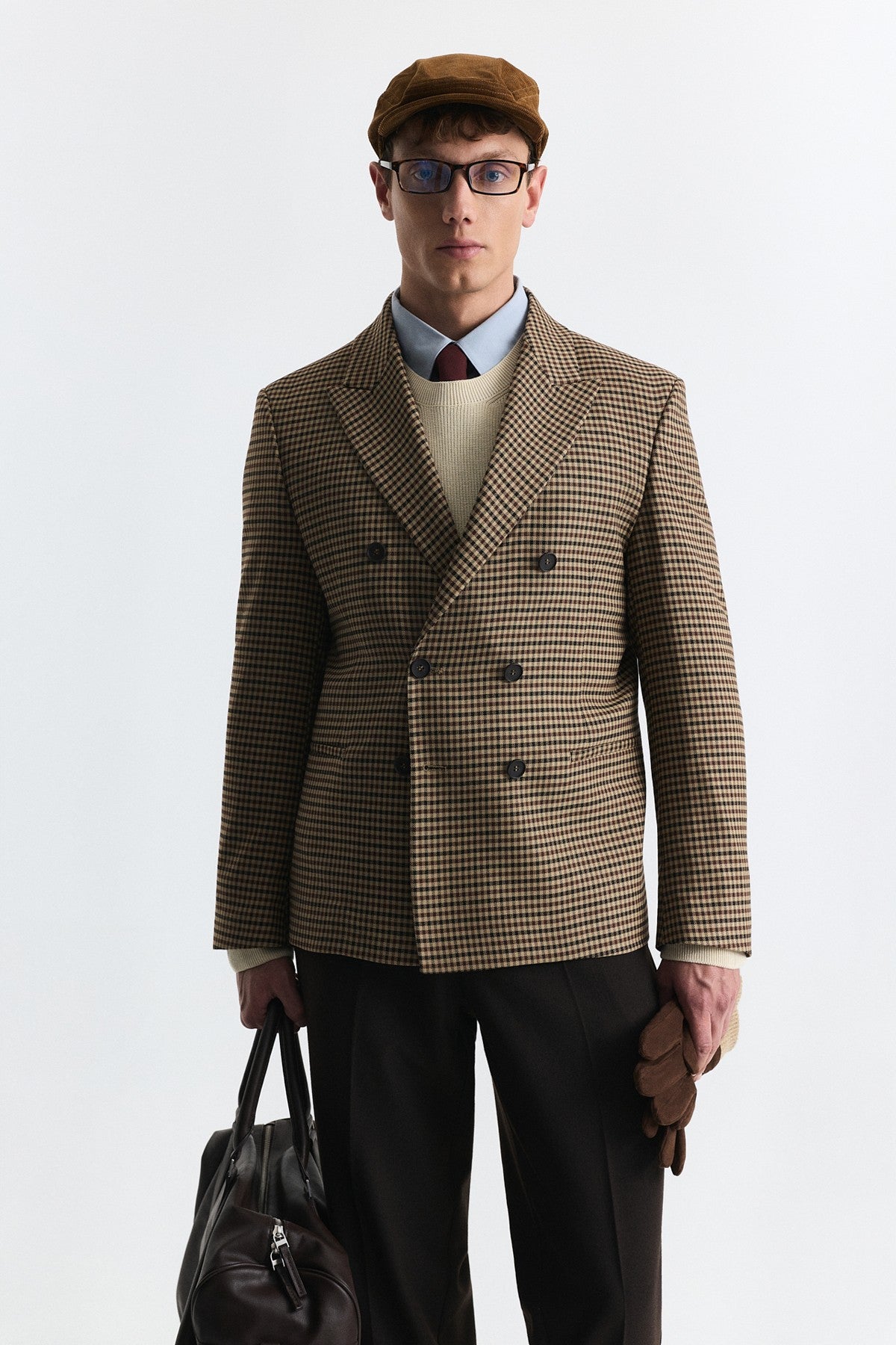 Kareli Relax Fit Blazer Ceket