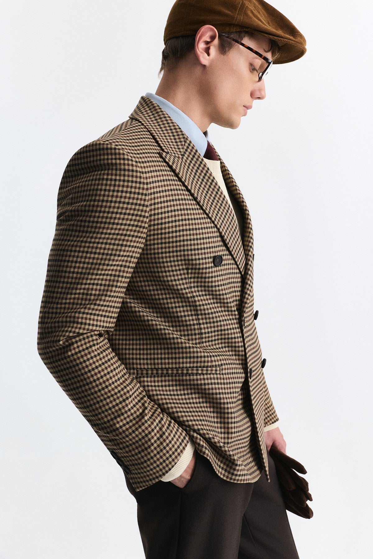 Kareli Relax Fit Blazer Ceket