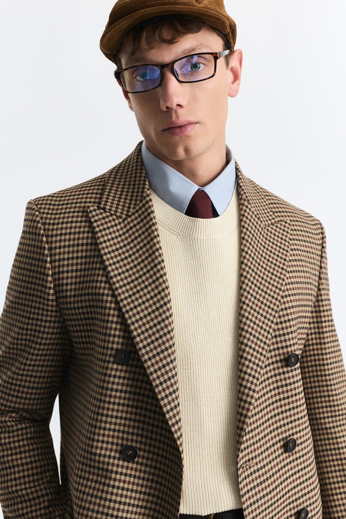 Kareli Relax Fit Blazer Ceket