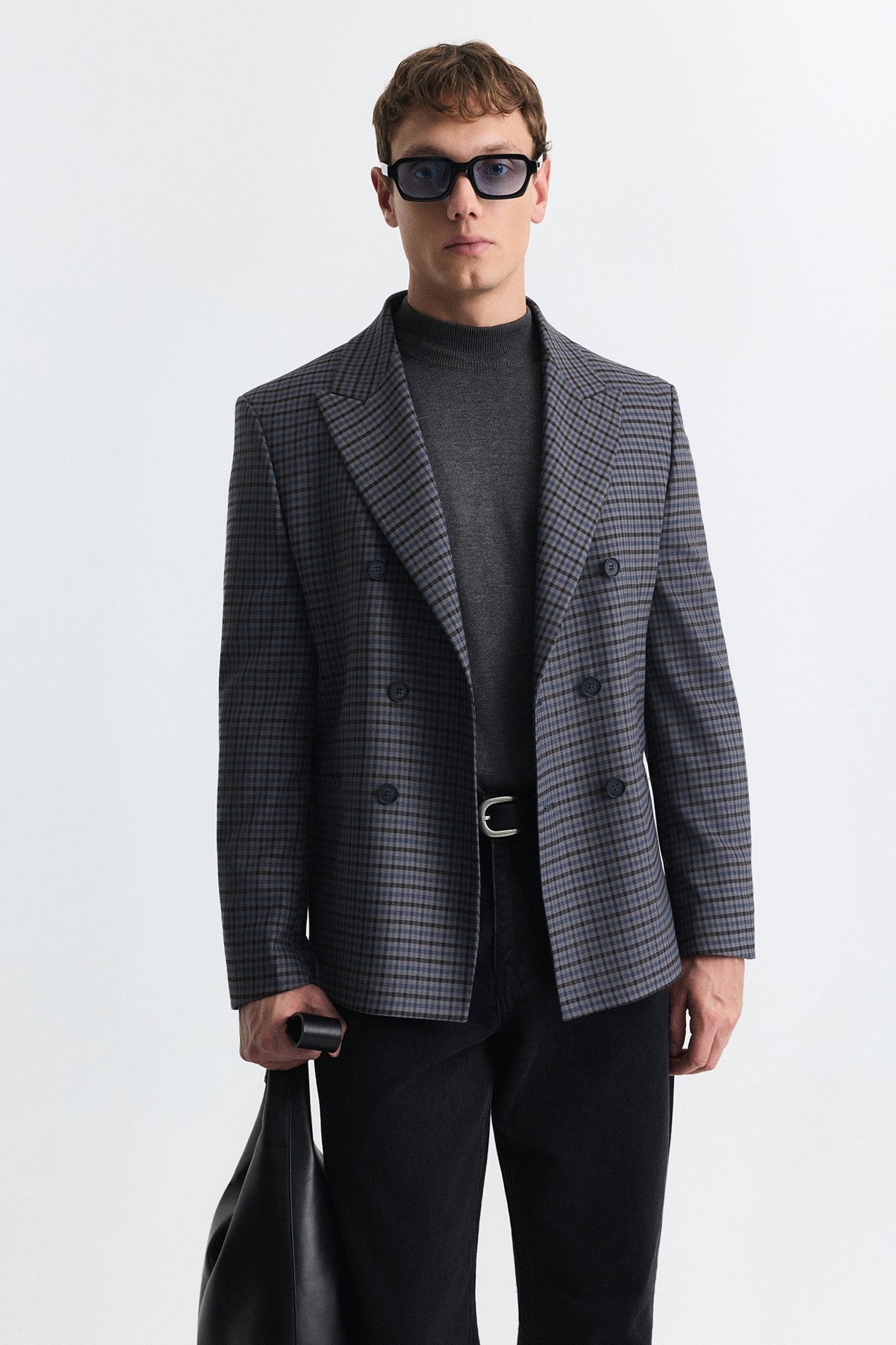 Kareli Relax Fit Blazer Ceket