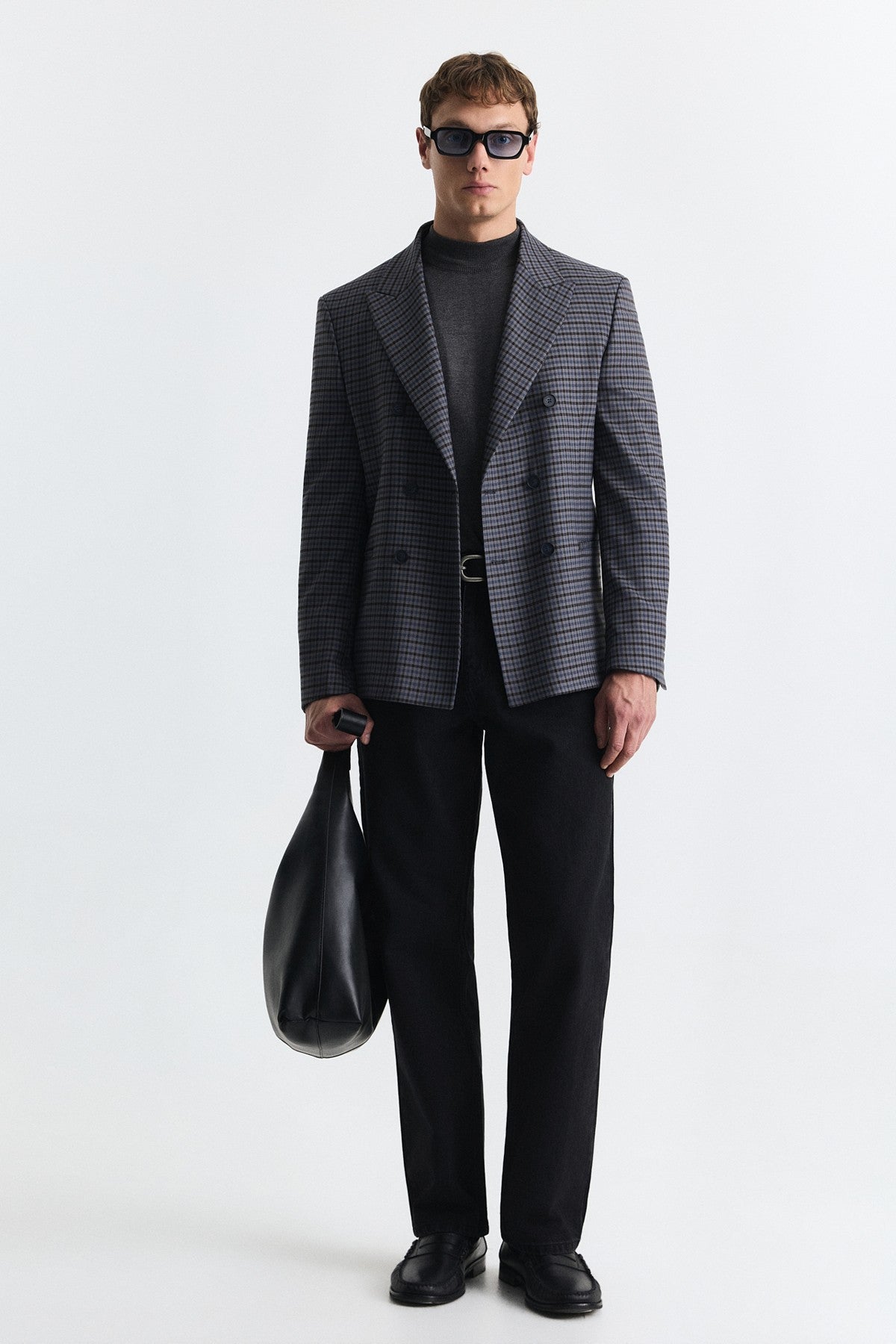 Kareli Relax Fit Blazer Ceket