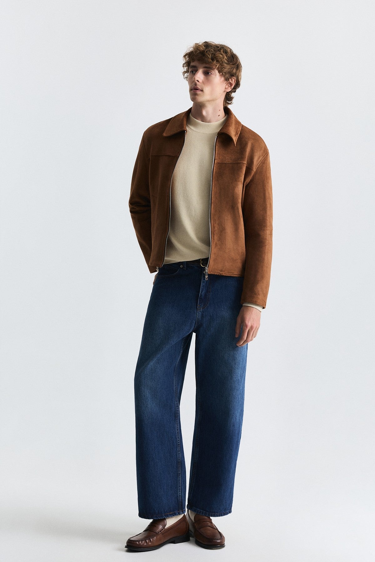 Suni Süet Boxy Fit Mont