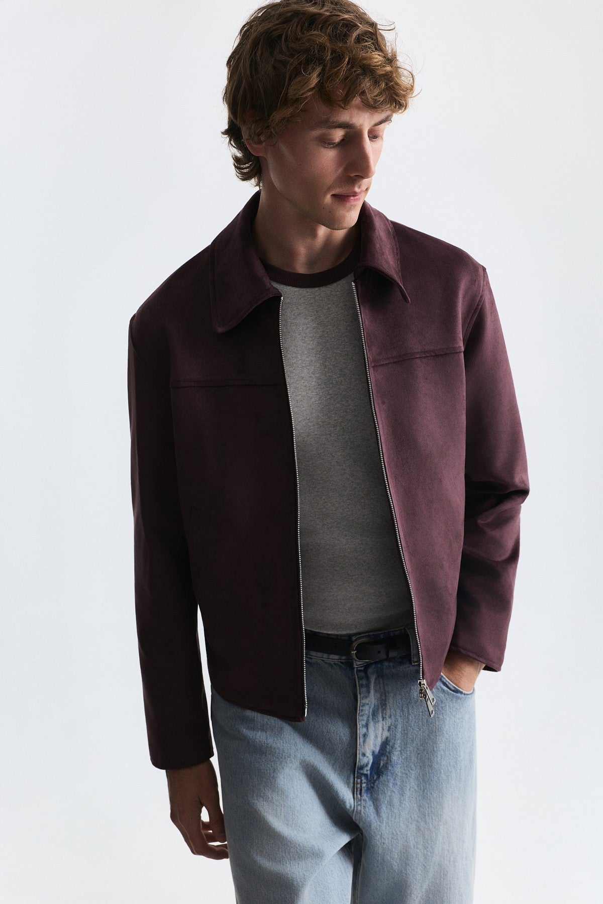 Suni Süet Boxy Fit Mont